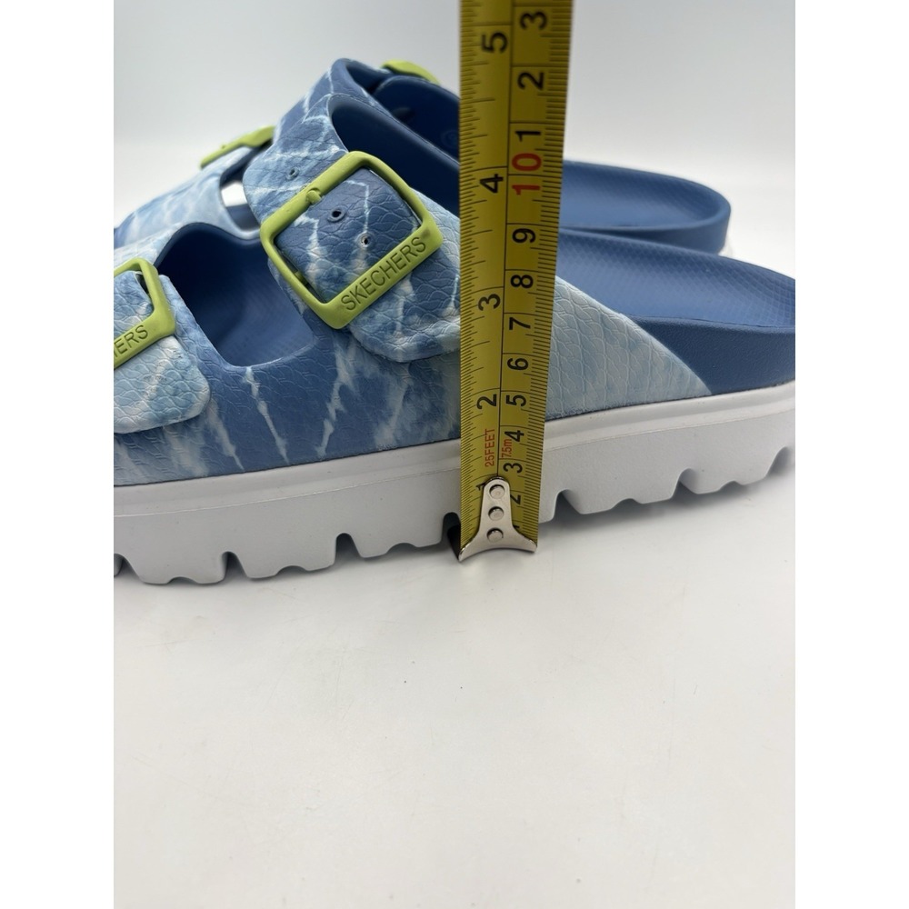 Skechers Foamies Women's Slide Sandals Blue/Green/White Marbled EVA US 9 EU 39 - Picture 9 of 13